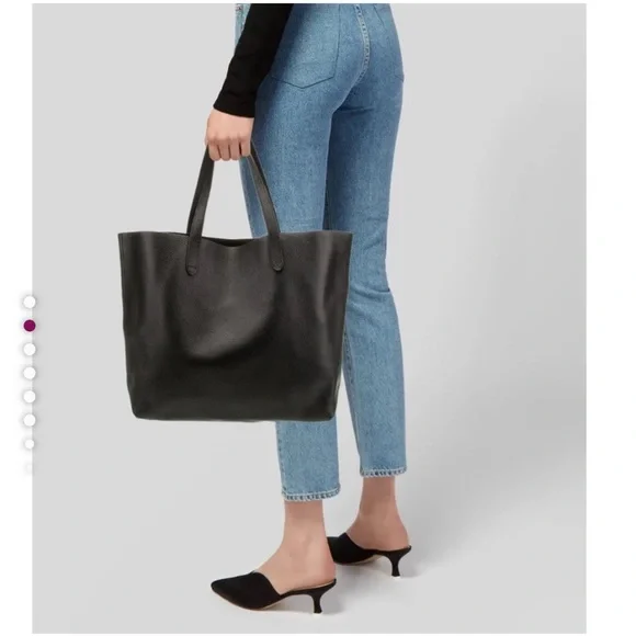 Cuyana Structured Black Leather Tote Bag - Like New! - Picture 4 of 16